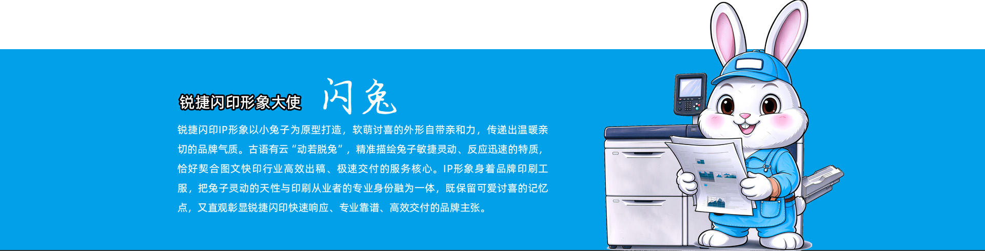 锐捷闪印形象大使 闪兔